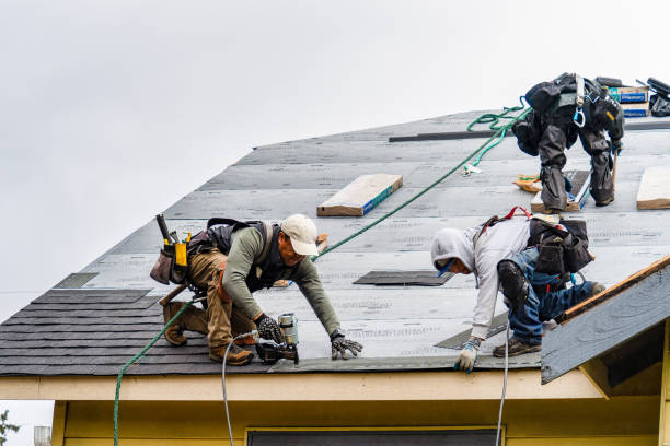 Professional Gutter Installation technician working in Bryn Mawr, CA